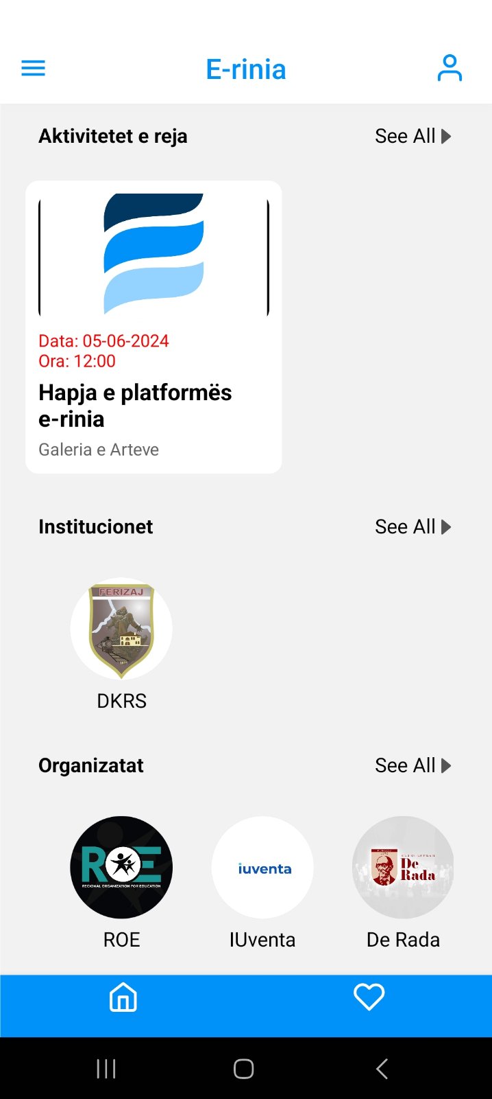 E-Rinia app screenshot 1